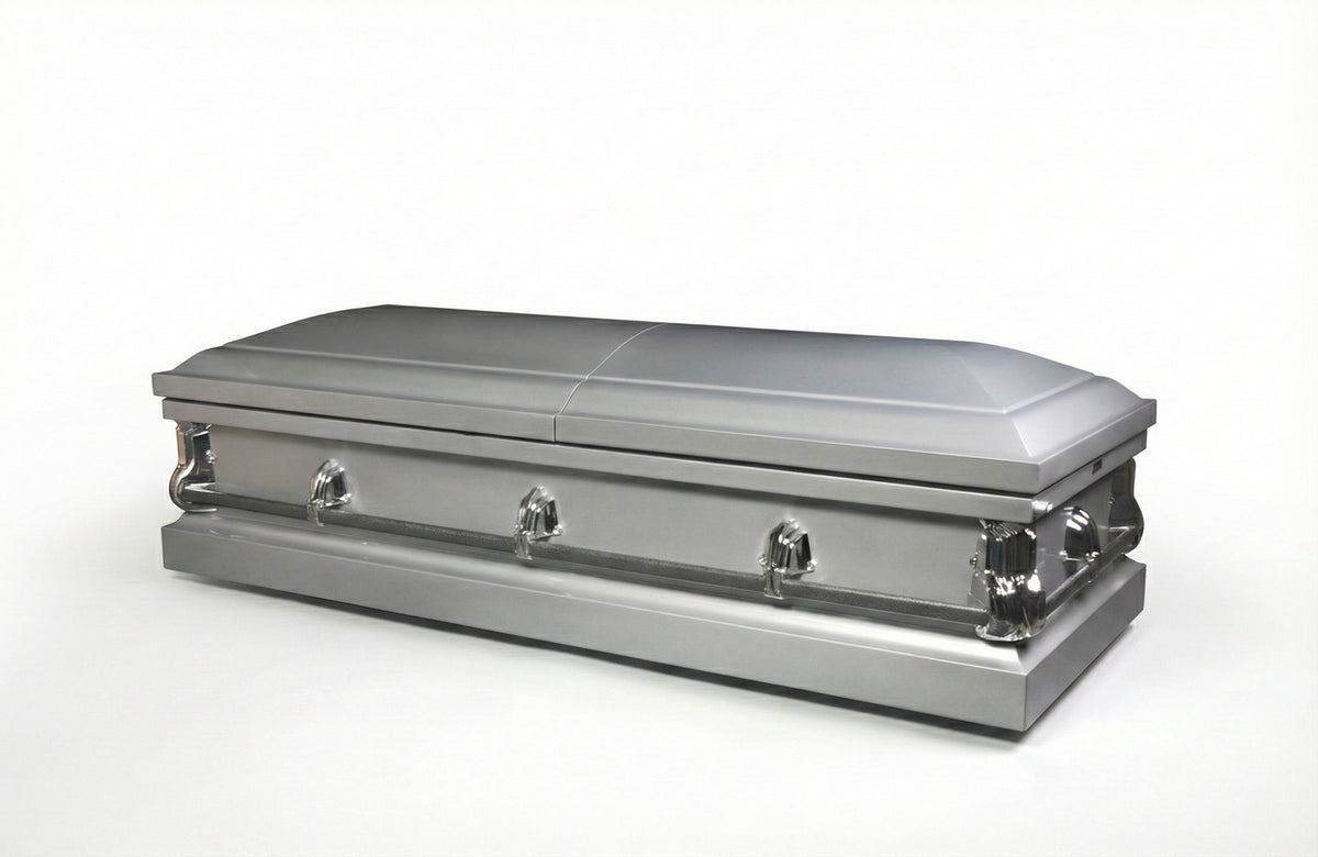 【Special Price】 熾天使棺額縁オブジェ 20-Gauge-Steel-Casket-Silver-