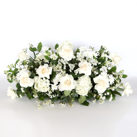 White Casket Spray