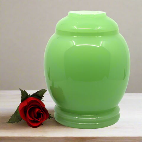 Marble Urn | Gansu Green Jade - Casket Depot Vancouver