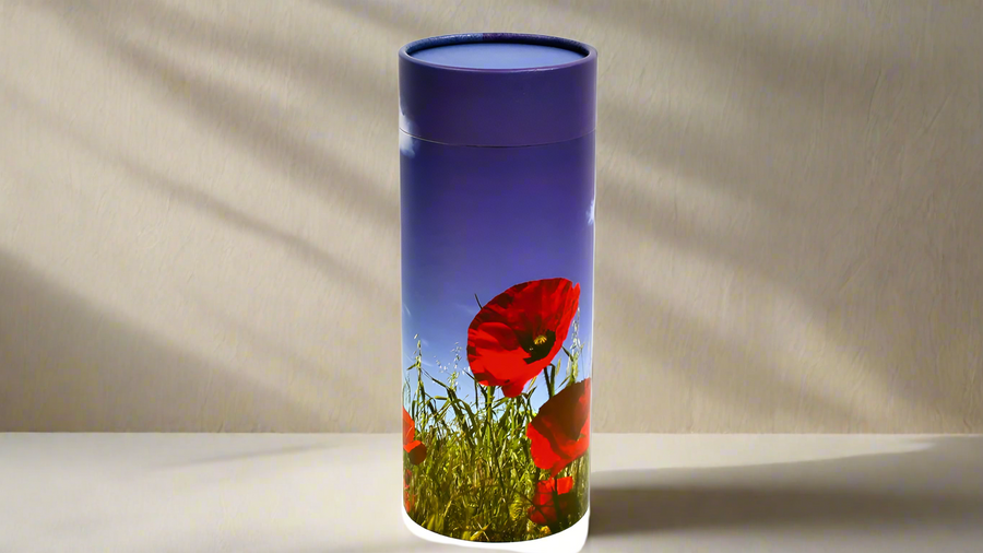 POPPY FLOWER SCATTERING TUBE 05-2001 - Casket Depot Vancouver