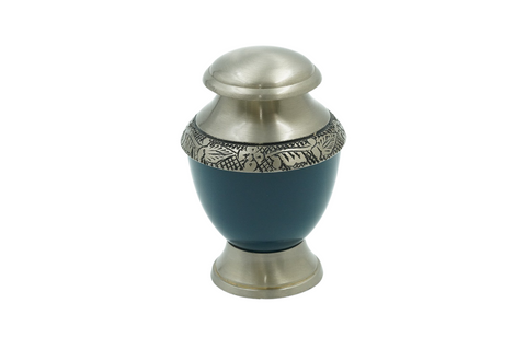 MEMENTO | GLOSS BLUE & PEWTER – 06-40006 - Casket Depot Vancouver