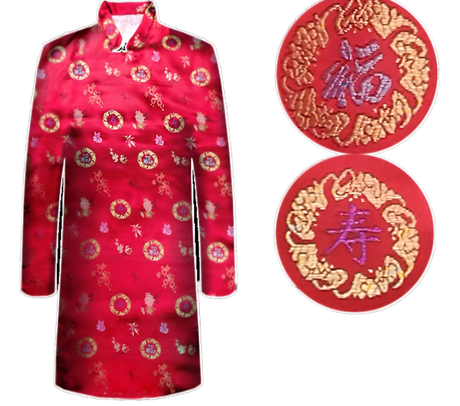 Women's Traditional Chinese Burial Clothing Ensemble Red (女士寿衣-枣红) - Casket Depot Vancouver