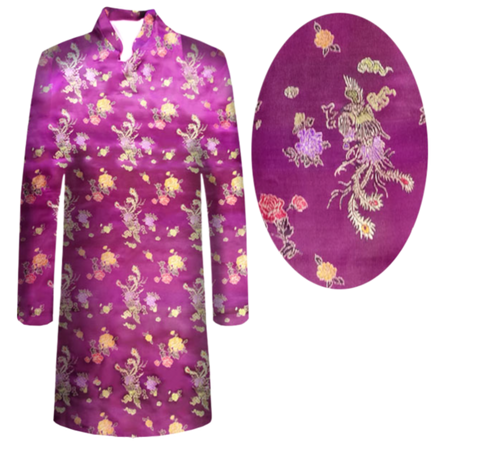 Women's Traditional Chinese Burial Clothing Ensemble Purple (女士寿衣-紫色) - Casket Depot Vancouver