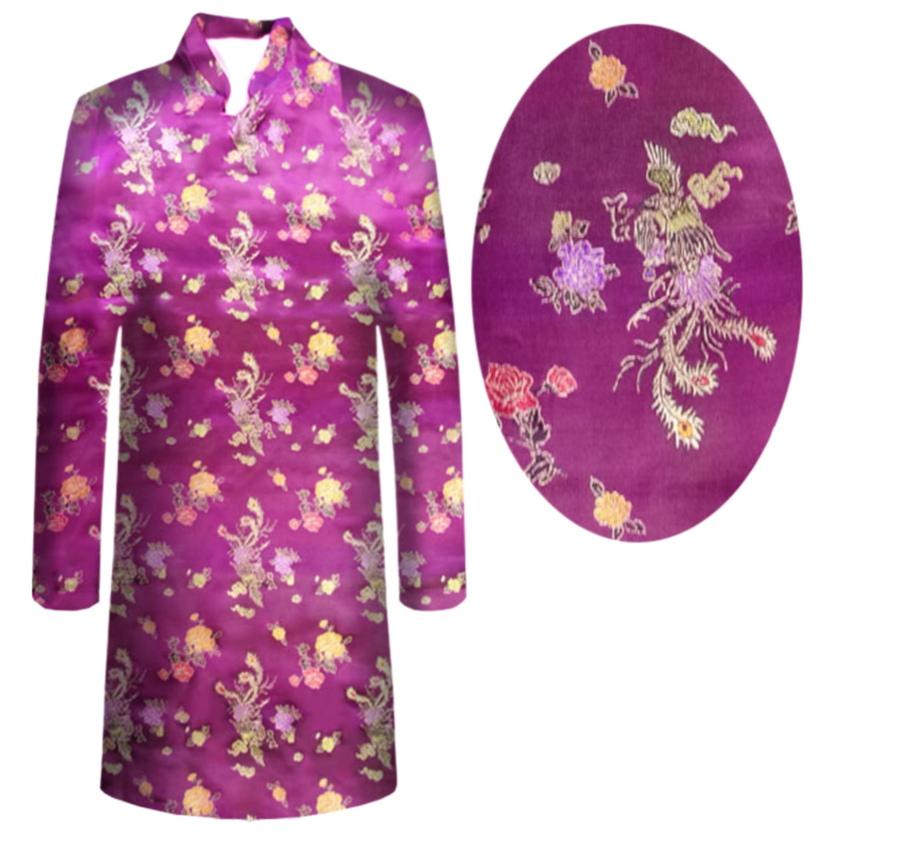 Women's Traditional Chinese Burial Clothing Ensemble Purple (女士寿衣-紫色) - Casket Depot Vancouver