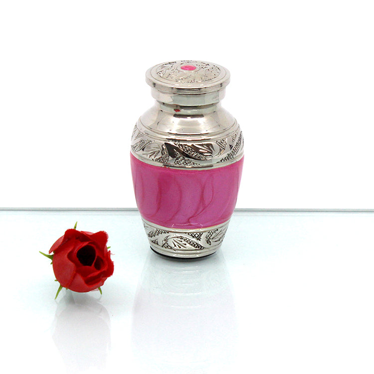 MEMENTO | PINK WITH SILVER TRIM – 06-1932T - Casket Depot Vancouver