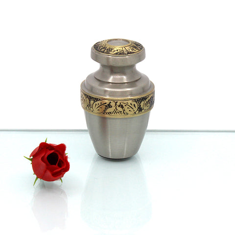 MEMENTO | SILVER WITH NATURE TRIM – 06-1931T - Casket Depot Vancouver