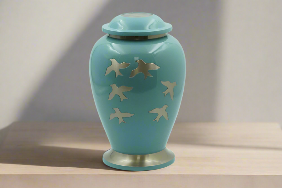 Brass Metal Urn For Ashes | Going Home - Casket Depot Vancouver