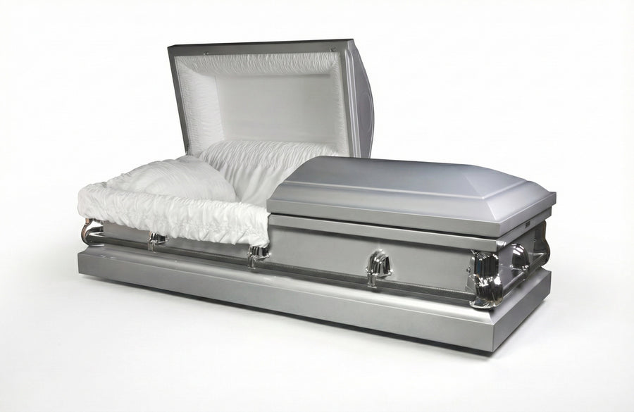 20 Gauge Steel Casket | Silver Moon - Casket Depot Vancouver