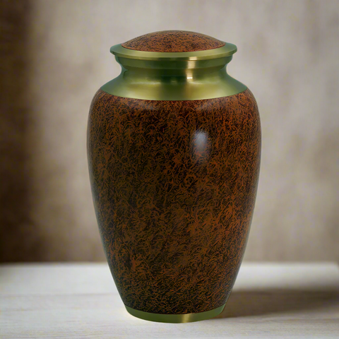 Brass Metal Urn For Ashes | Orange Sponge