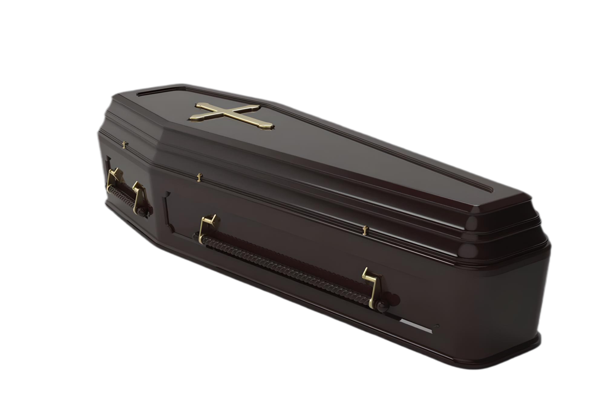 A dark colour European style coffin from Casket Depot Vancouver