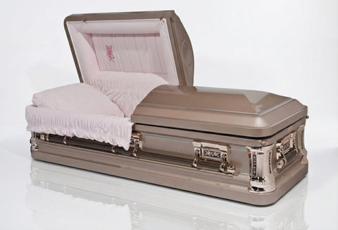 温哥华棺木店18号钢制金属棺材 ｜冰玫瑰