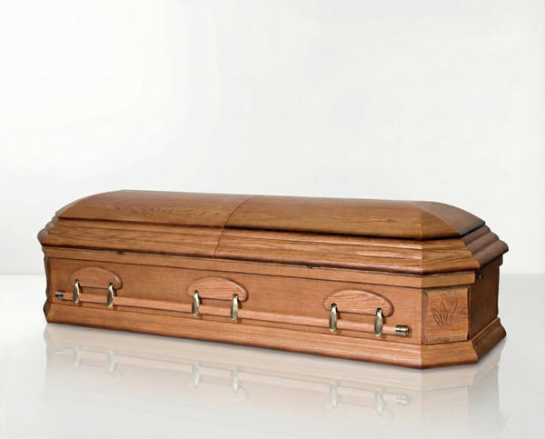 温哥华棺木店橡木棺材 ｜女士八角形