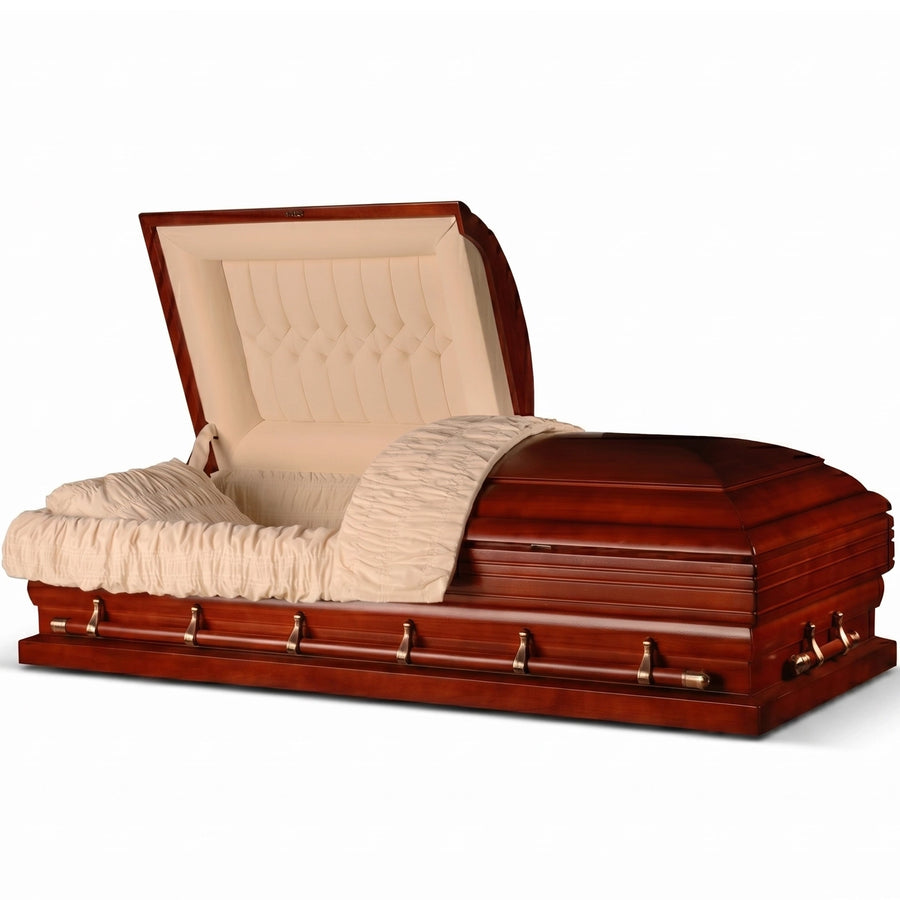 Solid Wood Oversized Casket - 33" Exterior Width / 30" Interior Width - Casket Depot Vancouver