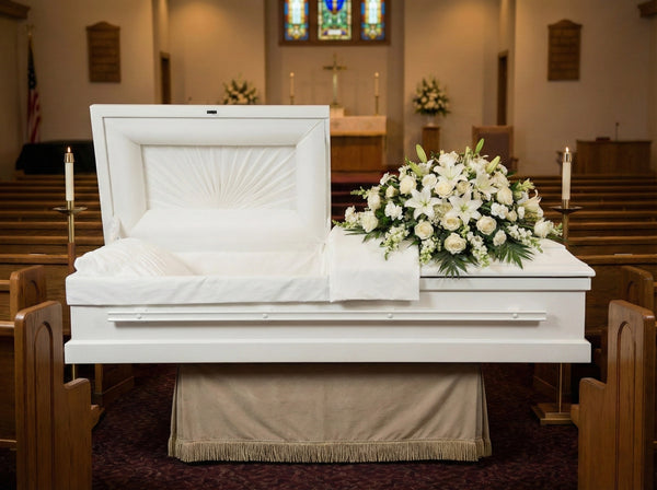Solid Wood Casket | Pacifica White