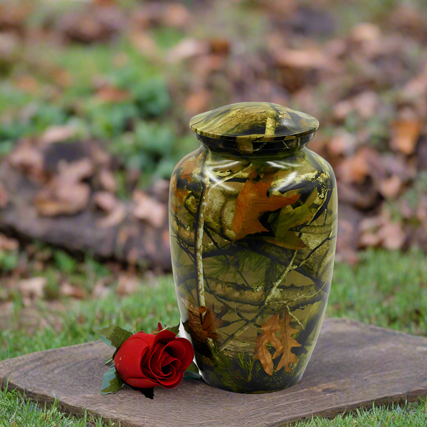 Brass Metal Urn For Ashes | Camouflage