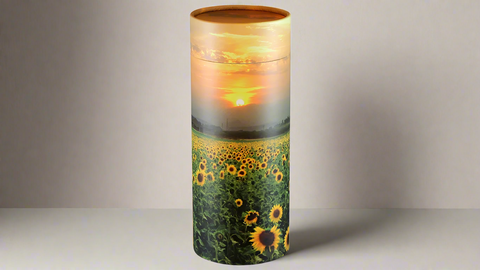 SUNFLOWERS FIELD SCATTERING TUBE – ADULT SIZE 05-2023 - Casket Depot Vancouver