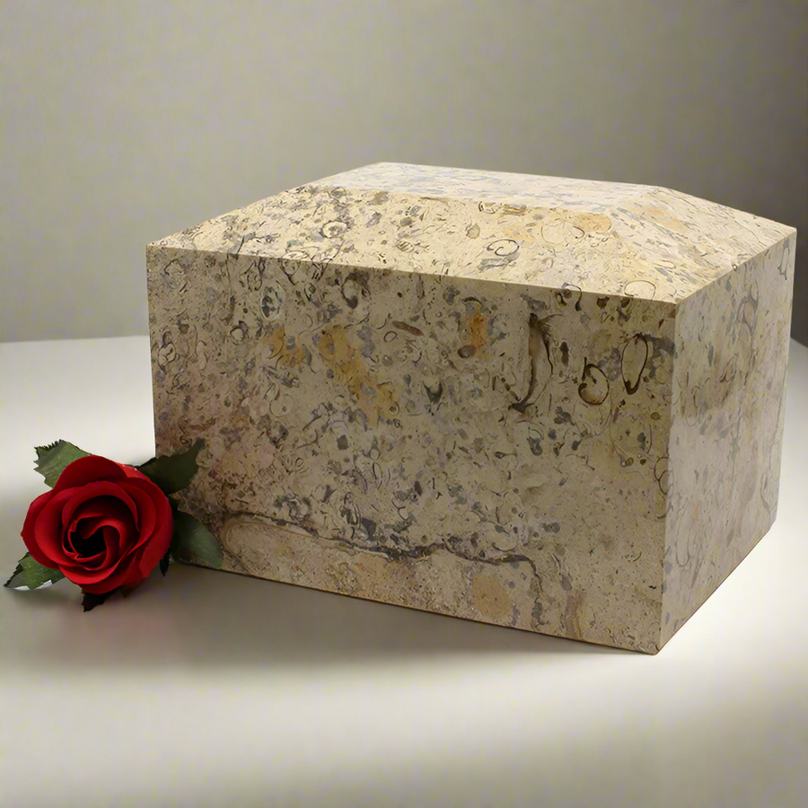Marble Urn | Tibet Fossil Stone - Casket Depot Vancouver