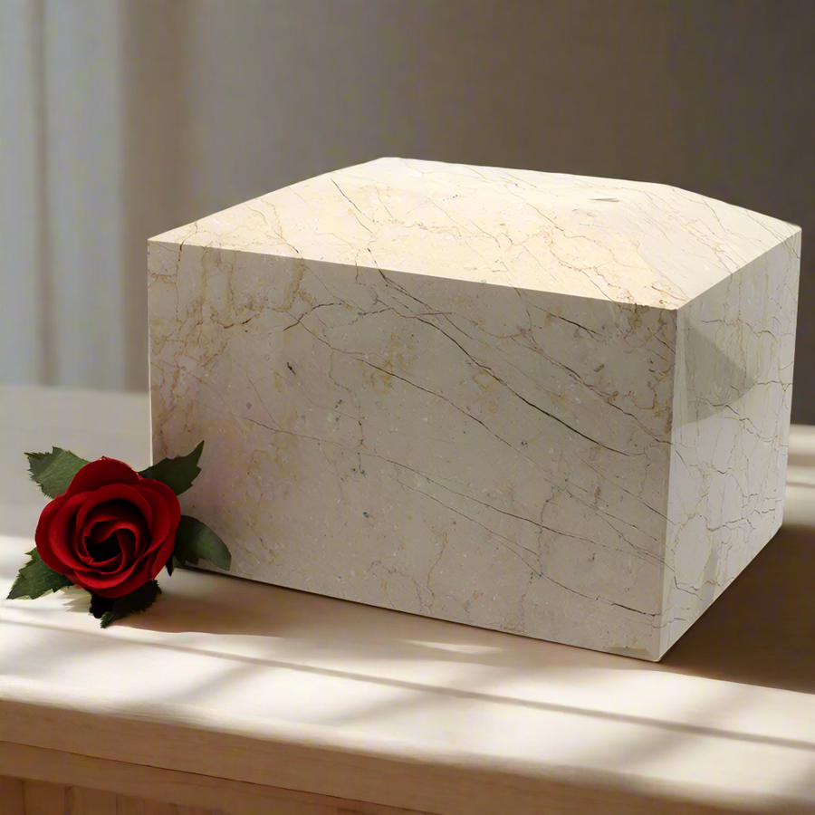 Marble Urn | Tibet Boticino Stone - Casket Depot Vancouver