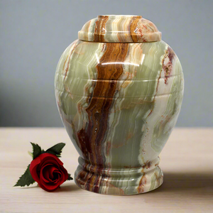 Plinthe Marble Urn | Green Onyx