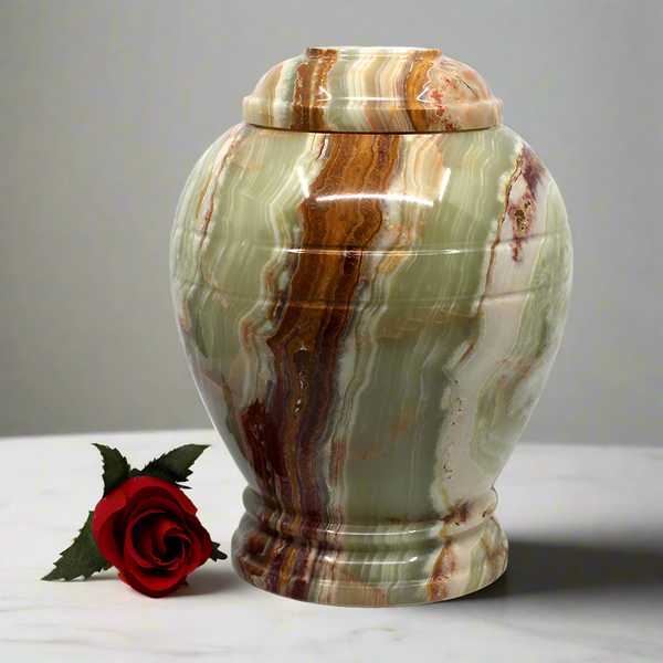 Plinthe Marble Urn | Green Onyx