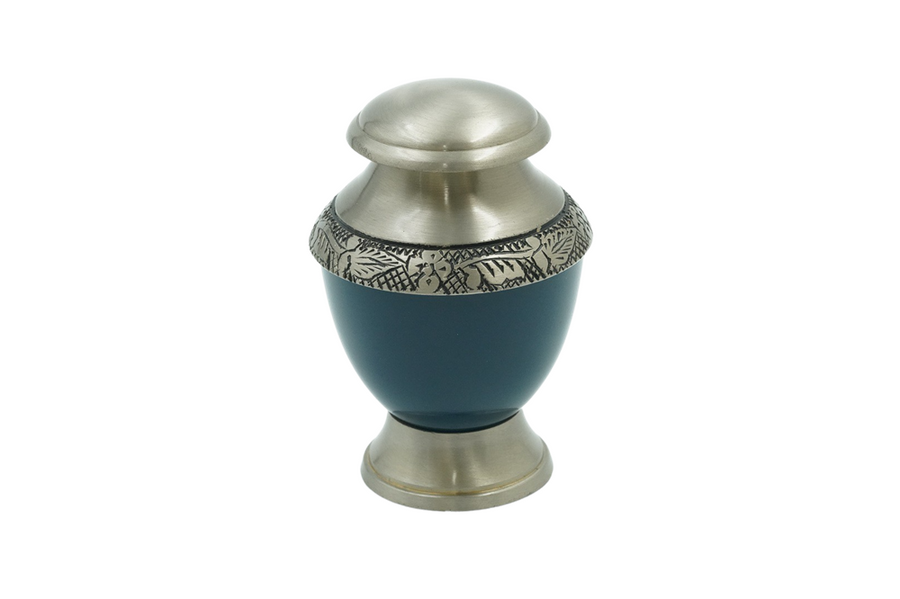 MEMENTO | GLOSS BLUE & PEWTER – 06-40006 - Casket Depot Vancouver