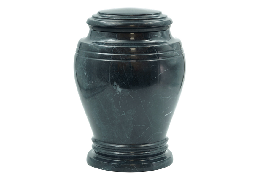 PLINTHED BLACK SOLID MARBLE ADULT SIZE CREMATION URN, 04-9000 - Casket Depot Vancouver