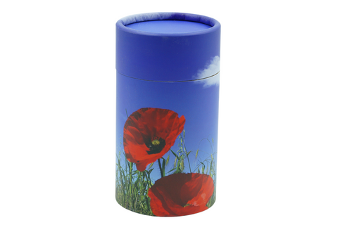 SCATTER TUBE MINI SIZE 5.5″ ( POPPY FLOWER ) - Casket Depot Vancouver