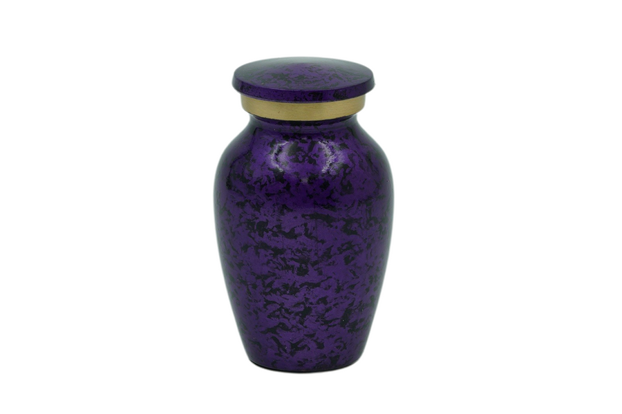 MEMENTO | PURPLE MIST WITH GOLD TRIM URN 06-0039 - Casket Depot Vancouver