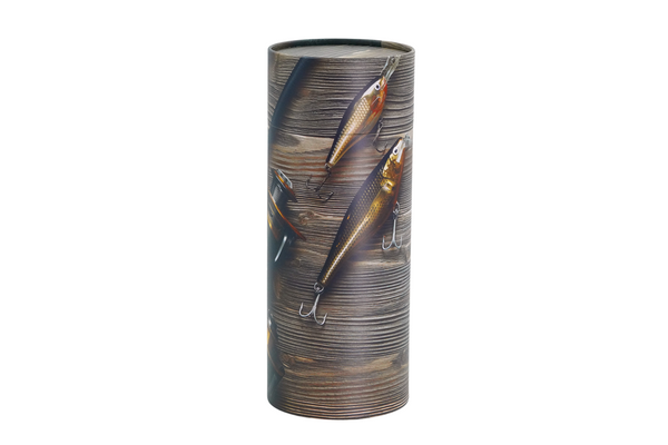 GONE FISHING BIODEGRADABLE PAPER ADULT SIZE URN SCATTERING TUBE 05-2207 - Casket Depot Vancouver