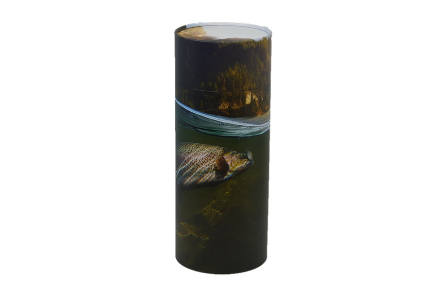 TROUT BIODEGRADABLE PAPER ADULT SIZE URN SCATTERING TUBE 05-2208 - Casket Depot Vancouver