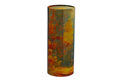 AUTUMN FOREST BIODEGRADABLE PAPER ADULT SIZE URN SCATTERING TUBE 05-2205 - Casket Depot Vancouver