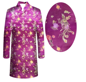 Women's Traditional Chinese Burial Clothing Ensemble Purple (女士寿衣-紫色） - Casket Depot Vancouver
