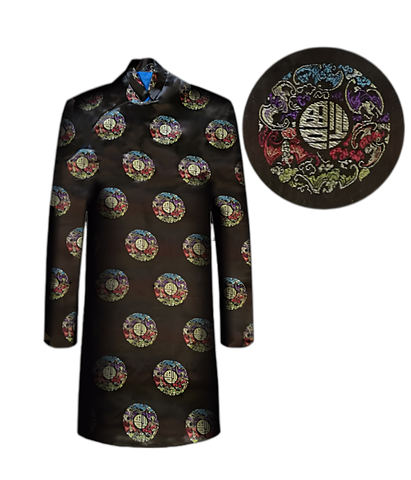 Men's Traditional Chinese Burial Clothing Ensemble Dark Coffee (男士寿衣-深咖） - Casket Depot Vancouver