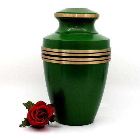 GREEN WITH GOLD TRIM – 03-1915 - Casket Depot Vancouver