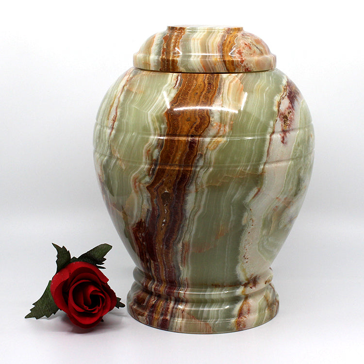Alpine Green Marble Cremation Urn in Extra Small