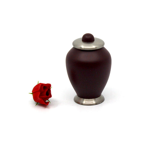 MEMENTO | MATTE BURGUNDY & SILVER – 06-8402 - Casket Depot Vancouver