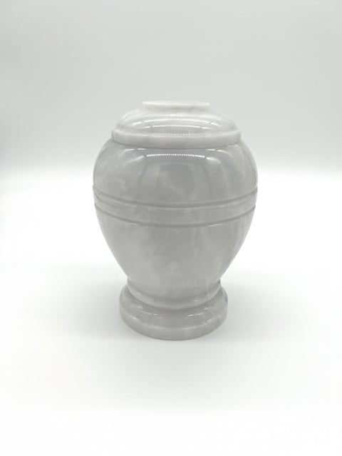 pearl white marble keepsake urn