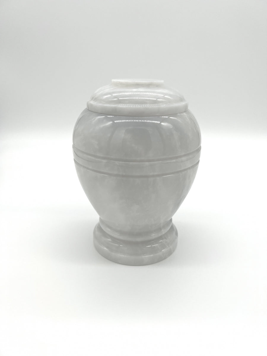 pearl white marble keepsake urn